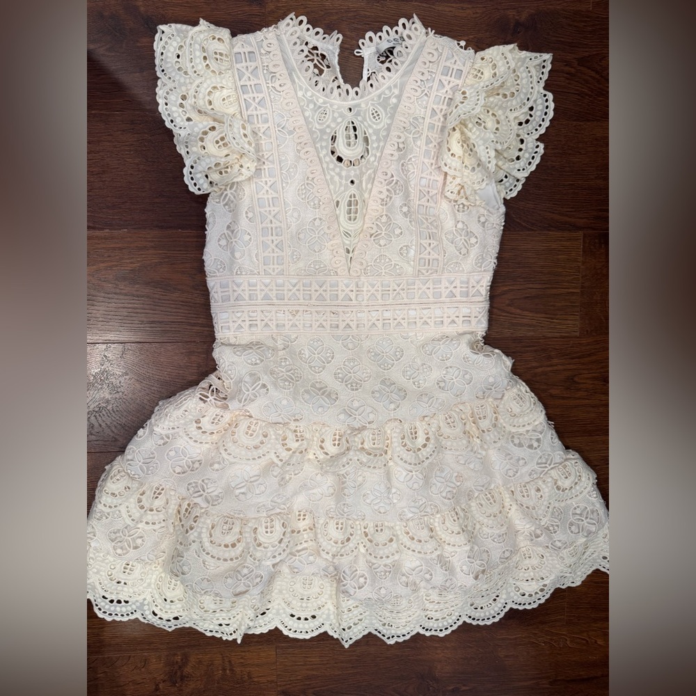 Elegant Lace Kids Dress in Cream